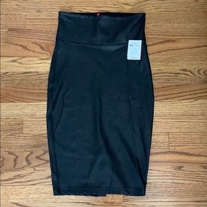 black Spanx skirt